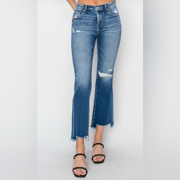 RISEN Classic Blue Boot Cut Jeans - Picture 1 of 13